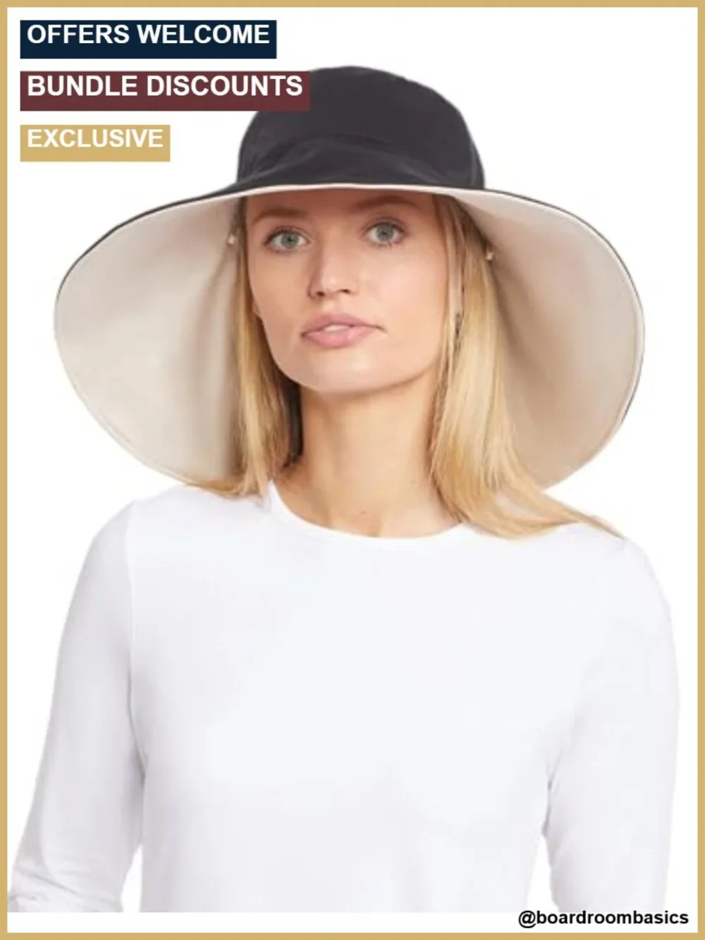 UPF 50+ Ultra Wide Brim Sun Hat with Ponytail Opening, Lightweight, Packable